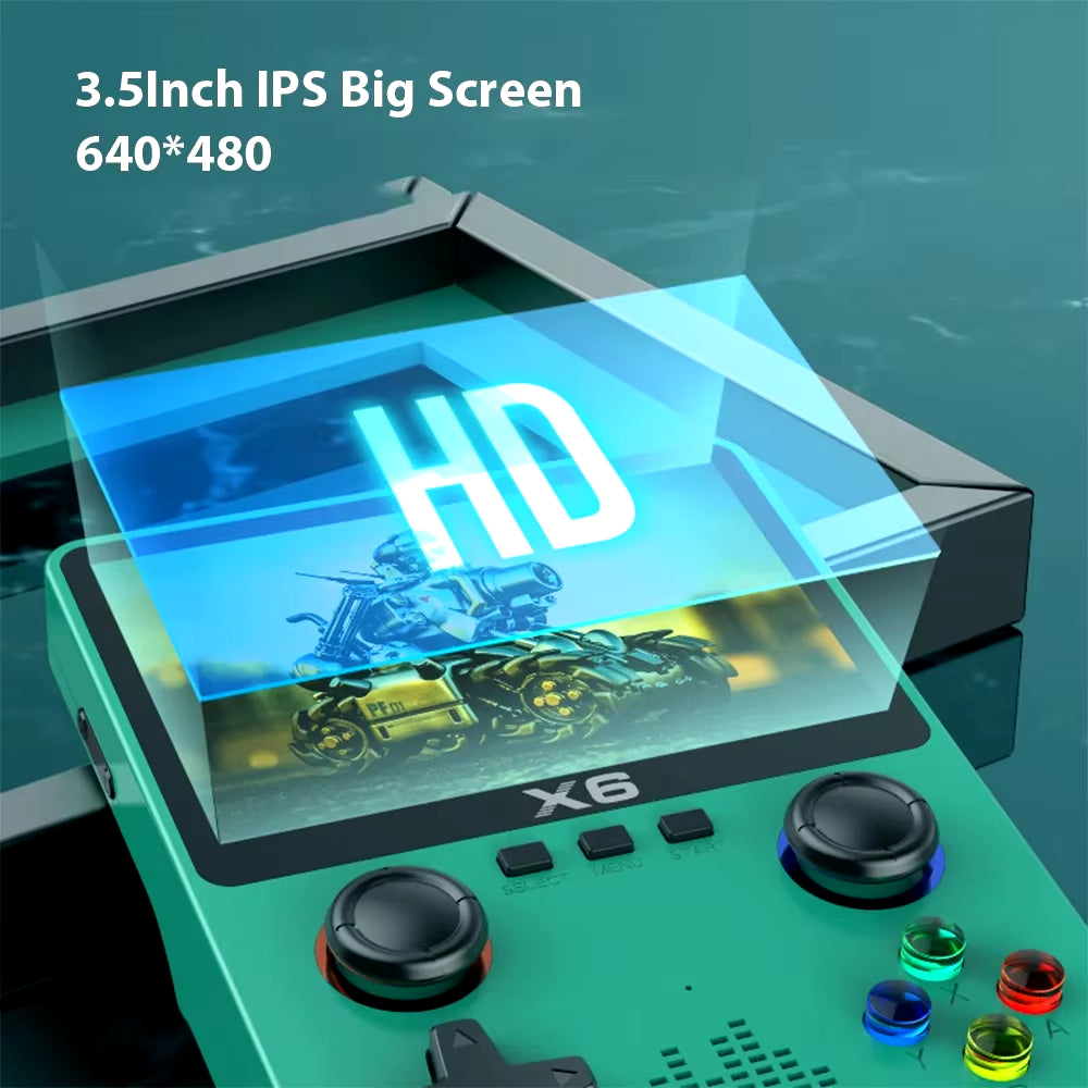 3.5 Inch X6 IPS Screen Handheld Game Players Dual Joystick 10000+ Game Retro Devices Portable Game Consoles